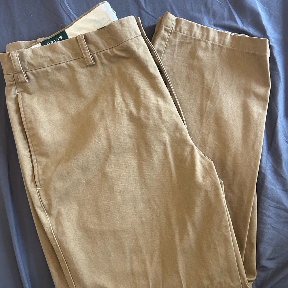 Orvis Tan Chinos Classic Cotton Khakis